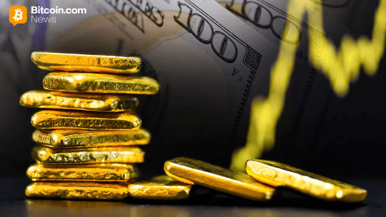 Gold bars and U.S. dollars.
