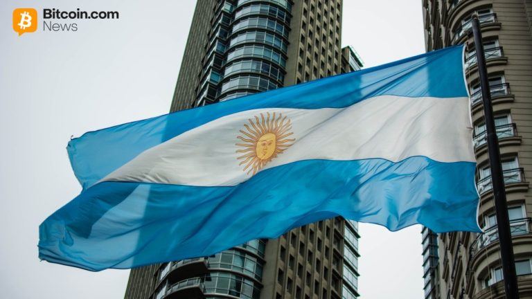 Waving Argentine flag