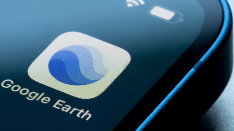Google Earth on a smartphone.