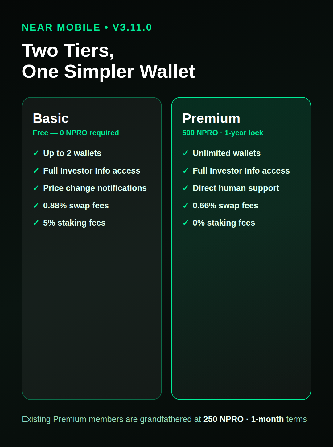 NEAR Mobile Scraps Its Three-Tier System, Here's What Changes For Everyone
