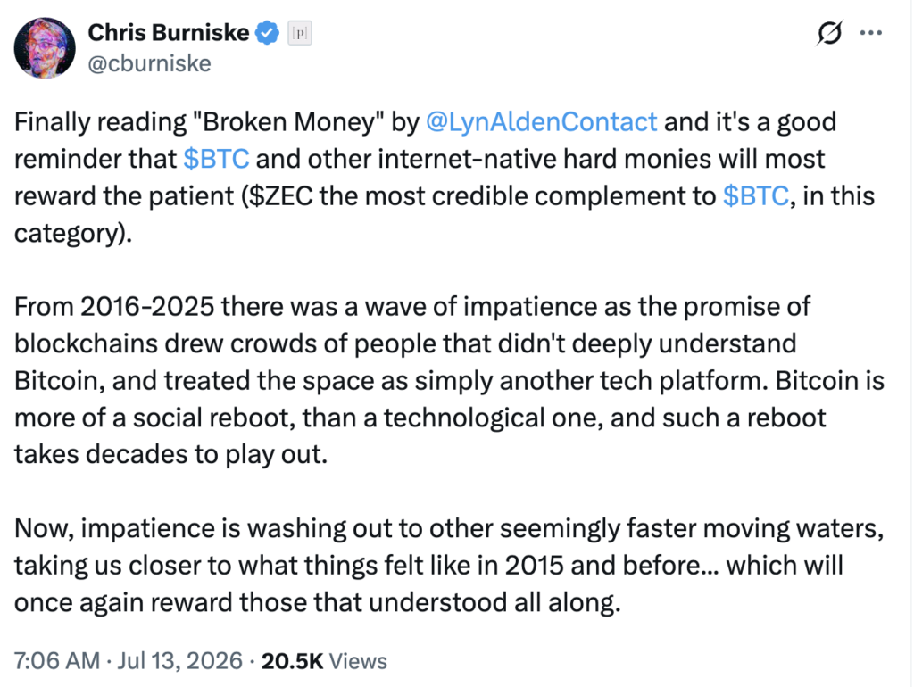 chris tweet about bitcoin