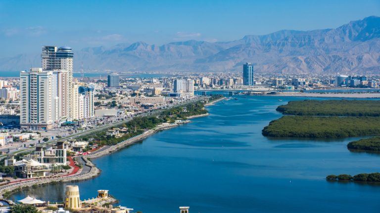 Aerial view of Ras al Khaimah, United Arab Emirates' fourth largest emirate