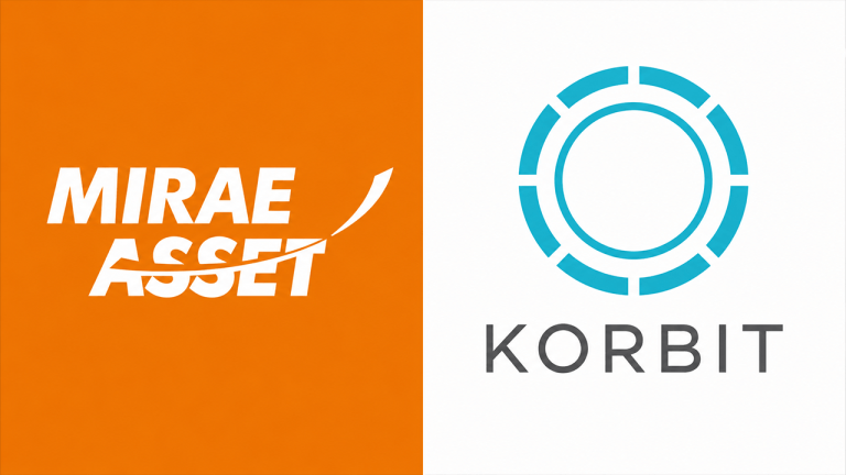 Mirae and Korbit logos