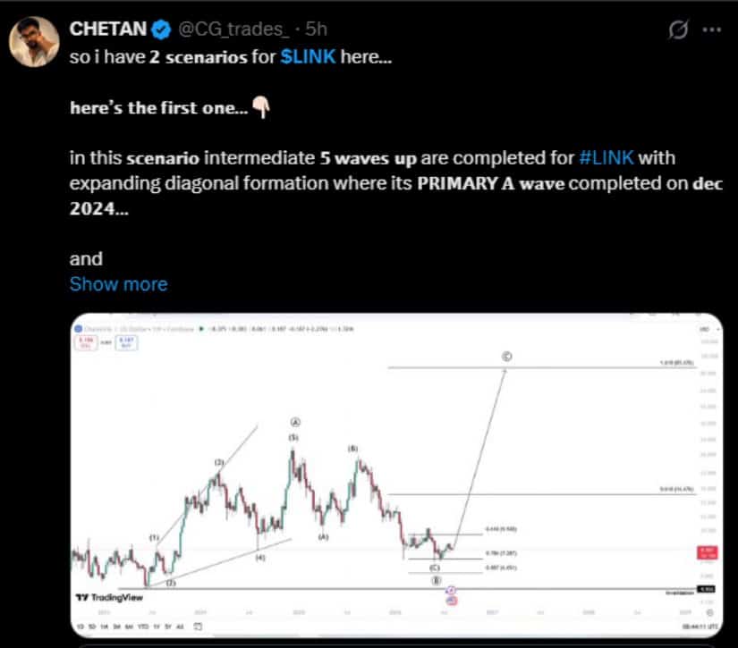 Chainlink Price Chart Maps Major Wave C Move