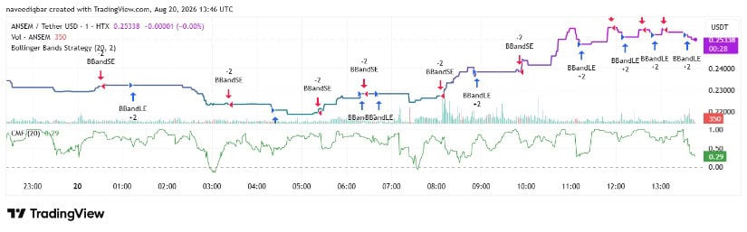 Technical Shows Positive Money Flow Near $0.25