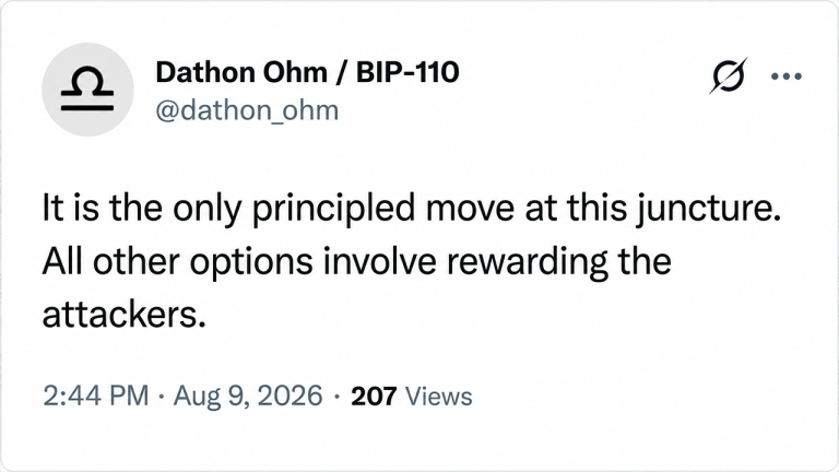 Dathon Ohm screenshot from X.