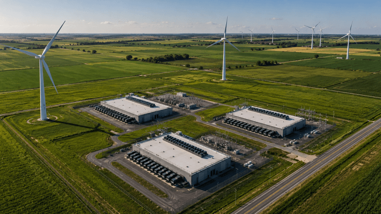 Wind-powered data center.