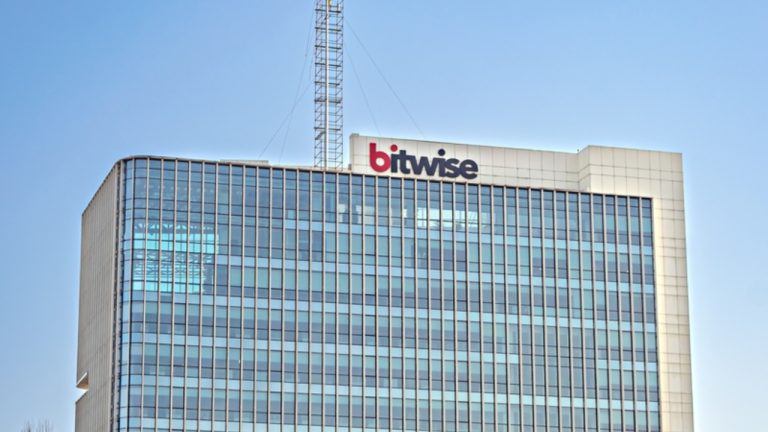 Bitwise logo on high rise building