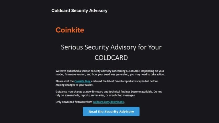 Coldcard Emails