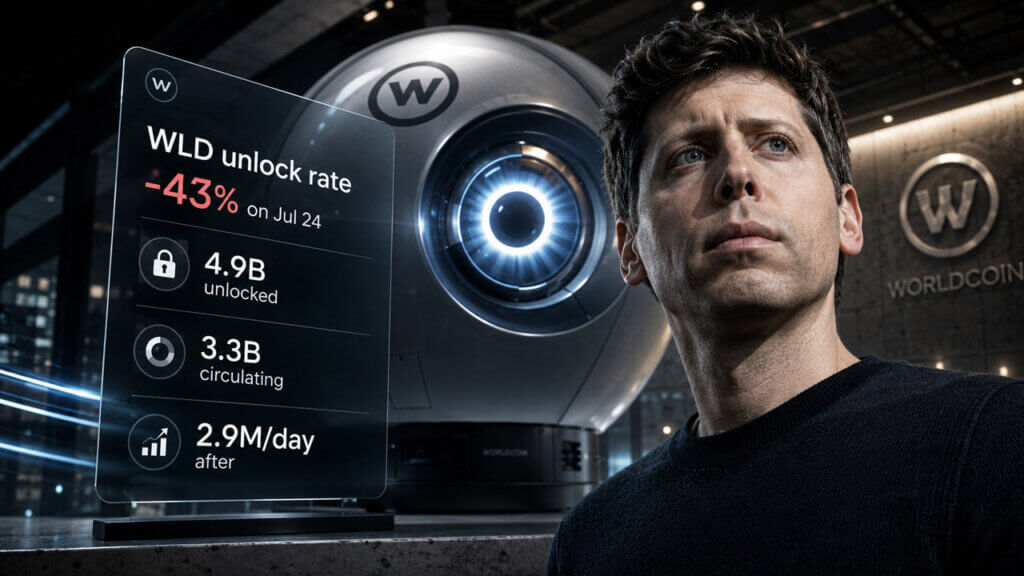 Sam Altman's Worldcoin cuts WLD unlocks by 43% but 4.9B tokens still need to prove demand