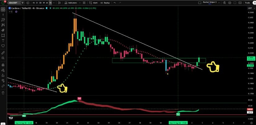 Indicator Flashes Buy Signal on ADA