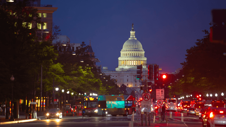 Washington at night.
