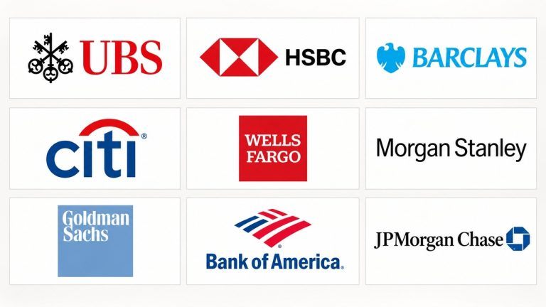 Bank logos of 9 different prominent entities.