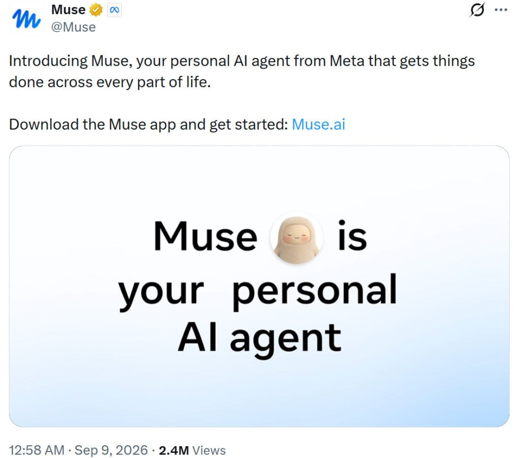 meta launches ai agent muse news report
