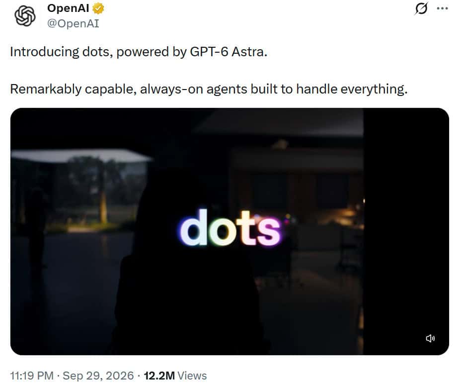 OpenAI Launches Dots AI Agent official announcement