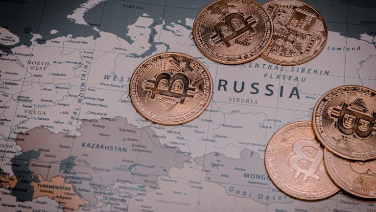 Bitcoin over Russia's Map