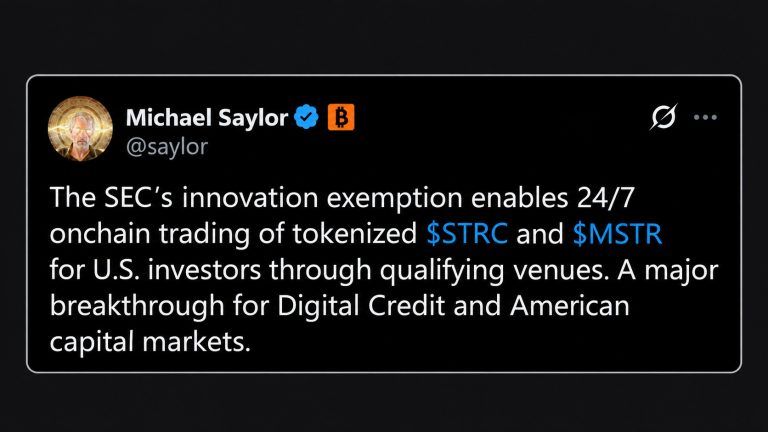 Saylor tweet on mstr and strc trading 24/7
