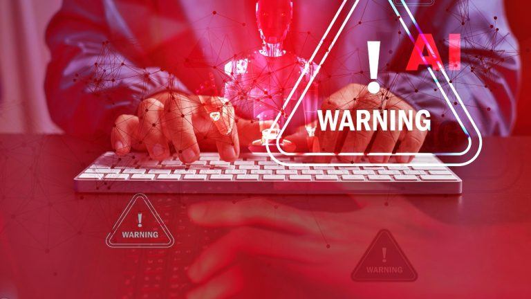 Concept of cybersecurity AI risk