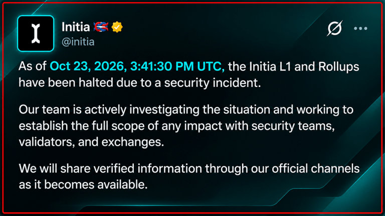 Initia X post