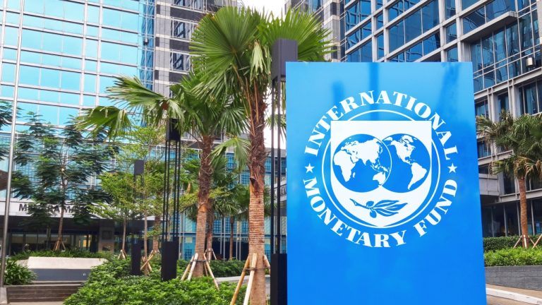IMF logo signboard