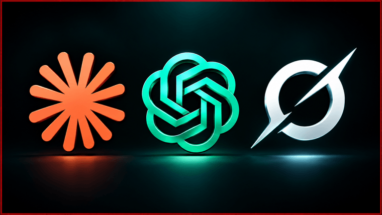 Three AI company logos
